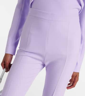 Pantalones flared Alexa de crepé | Safiyaa