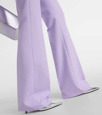 Pantalones flared Alexa de crepé | Safiyaa