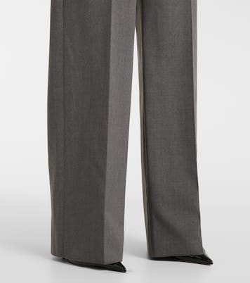 Gerade High-Rise-Hose aus Wolle | Valentino