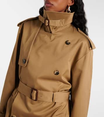 Gabardina de algodón con cinturón | Saint Laurent