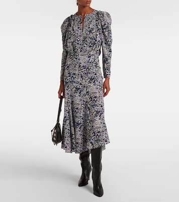 Hortensia printed crêpe de chine midi skirt | Isabel Marant