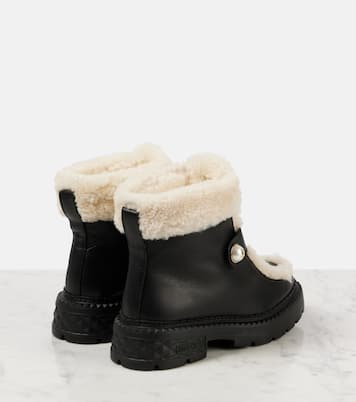 Stivaletti Shea in pelle con shearling | Jimmy Choo