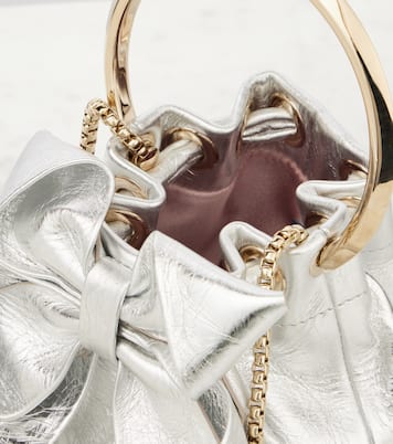 Secchiello Bon Bon Micro in pelle metallizzata | Jimmy Choo