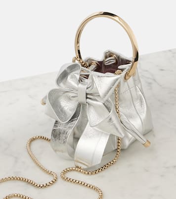 Secchiello Bon Bon Micro in pelle metallizzata | Jimmy Choo