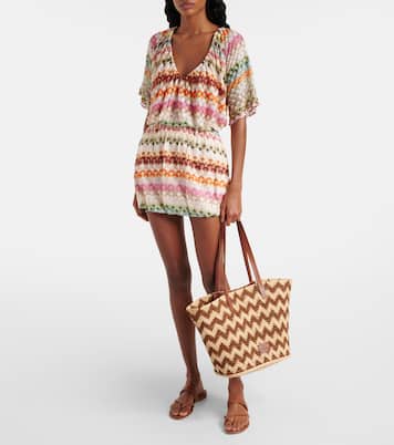 Cabas Zigzag Large en raphia et cuir | Missoni