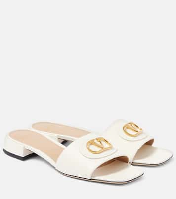 VLogo Signature leather slides | Valentino Garavani