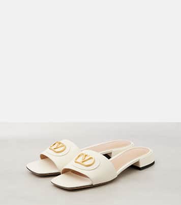 VLogo Signature leather slides | Valentino Garavani