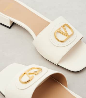 VLogo Signature leather slides | Valentino Garavani