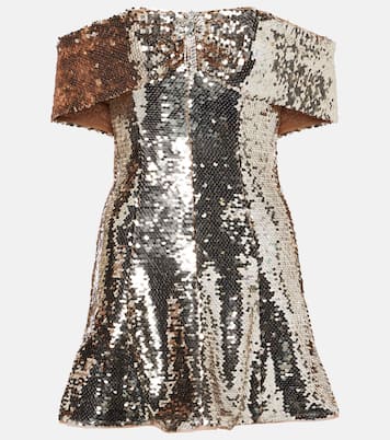 Off-shoulder sequined minidress | Self-Portrait