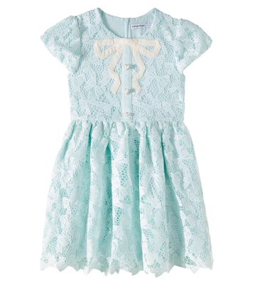 Vestido de encaje con lazo | Self-Portrait Kids