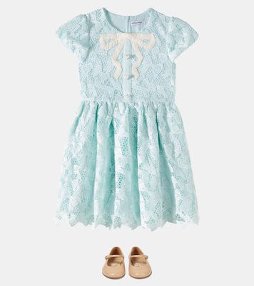 Vestido de encaje con lazo | Self-Portrait Kids