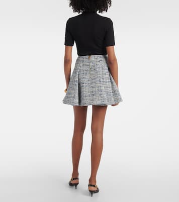 Minigonna in misto cotone space-dye | Balmain