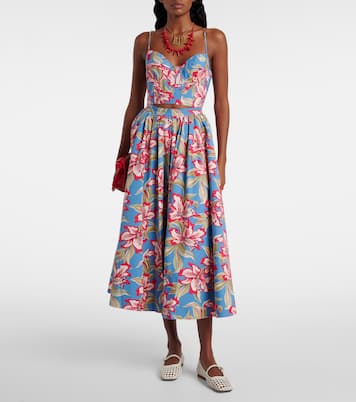 Bustier cropped in cotone con stampa | Polo Ralph Lauren