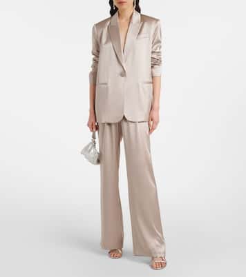 Blazer oversize in raso di seta | The Sei