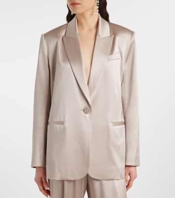 Blazer oversize in raso di seta | The Sei