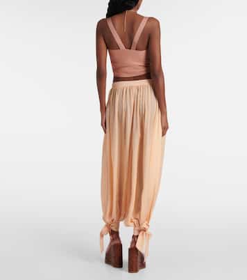 Pantaloni barrel in charmeuse di seta | Chloé