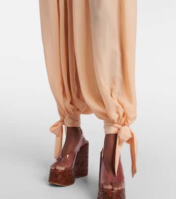 Pantaloni barrel in charmeuse di seta | Chloé