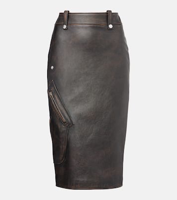 Bleistiftrock aus Leder | McQueen