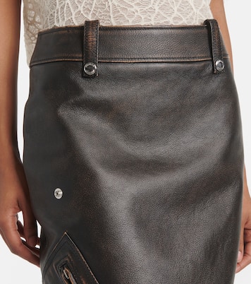 Bleistiftrock aus Leder | McQueen