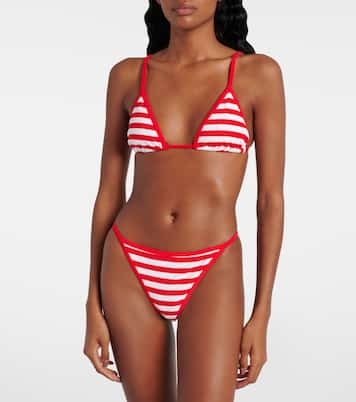 Via striped bikini top  | Jade Swim