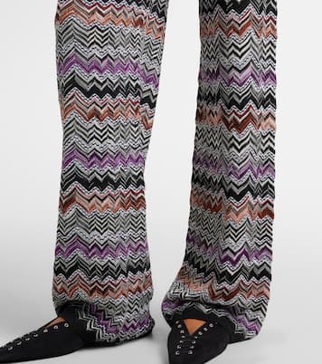 Pantaloni a gamba larga in maglia a zig-zag | Missoni