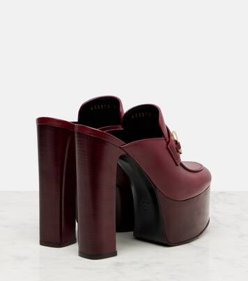 Horsebit 1955 leather platform mules | Gucci