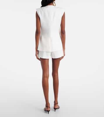 Tamara linen-blend vest | Veronica Beard