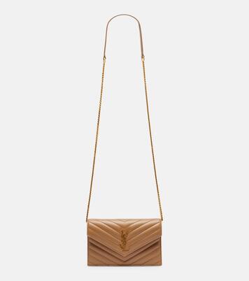 Cassandre Envelope matelassé leather wallet on chain | Saint Laurent
