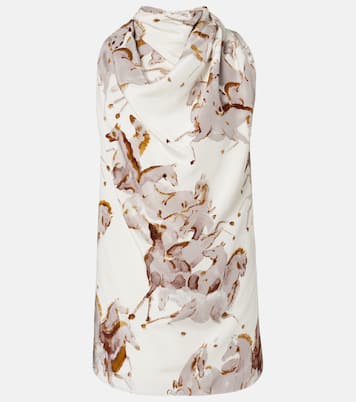 Top Sleary de seda drapeado | Altuzarra