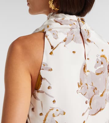 Top Sleary de seda drapeado | Altuzarra