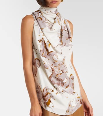 Top Sleary de seda drapeado | Altuzarra