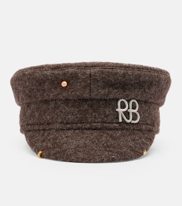 Pierced wool-blend newsboy cap | Ruslan Baginskiy