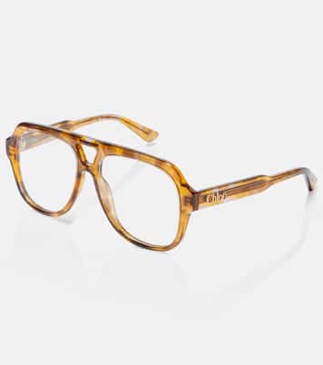 Optical Native oversized aviator glasses | Chloé