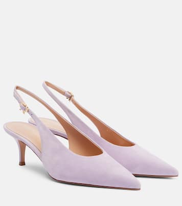 Escarpins slingback Robbie 55 en daim | Gianvito Rossi