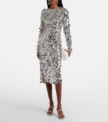 Midikleid mit Pailletten | Dolce&Gabbana