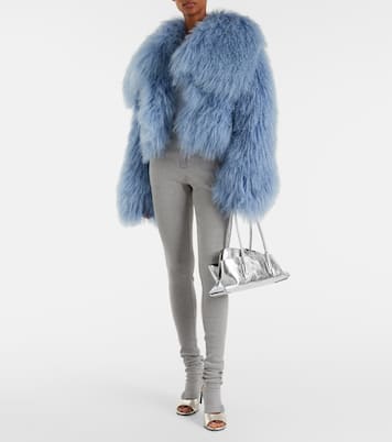 High-rise cotton jersey stirrup leggings | The Attico