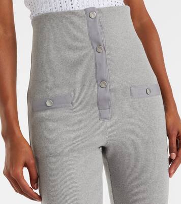 High-rise cotton jersey stirrup leggings | The Attico