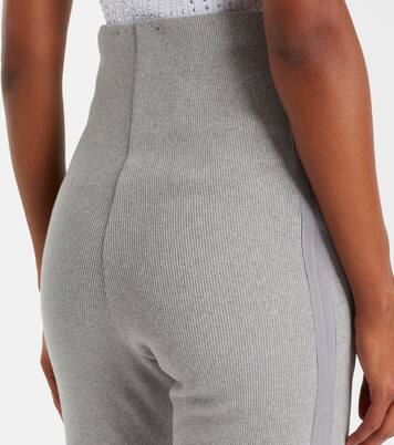 High-rise cotton jersey stirrup leggings | The Attico