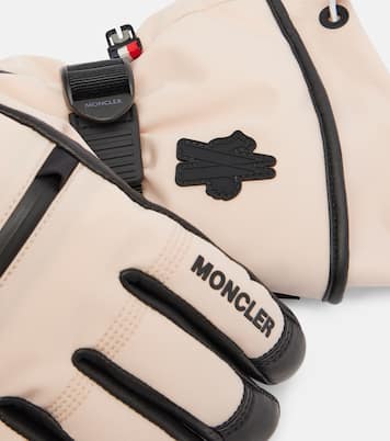 Leather-trimmed ski gloves | Moncler