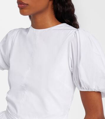 Alix peplum cotton poplin top | Rotate
