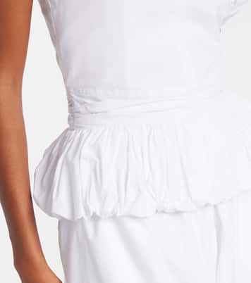 Alix peplum cotton poplin top | Rotate