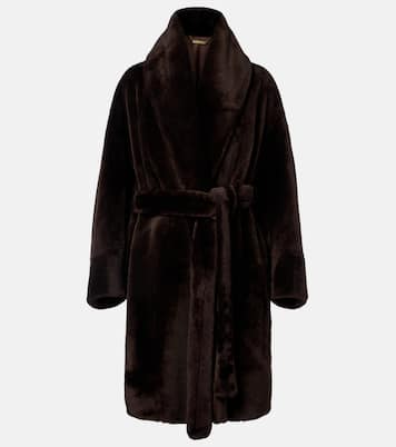 Juno shearling wrap coat | Nour Hammour