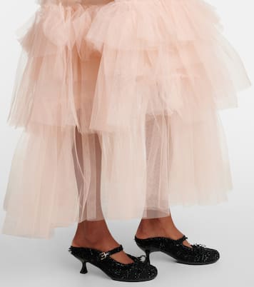 Ruffled tulle midi skirt | Simone Rocha