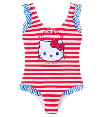 x Hello Kitty – Maillot de bain rayé | Monnalisa