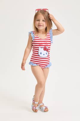 x Hello Kitty – Maillot de bain rayé | Monnalisa