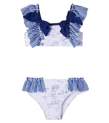 Bow-detail printed bikini | Patachou