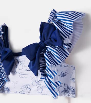 Bow-detail printed bikini | Patachou
