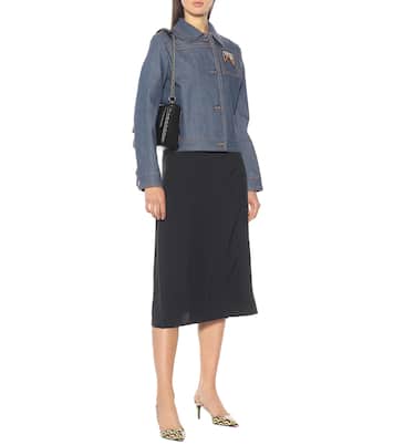 Pumps slingback a stampa in vernice | Prada