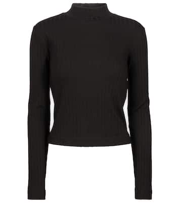 Ribbed-knit mockneck sweater | Vince