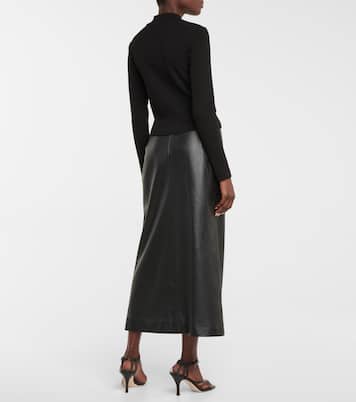 Ribbed-knit mockneck sweater | Vince